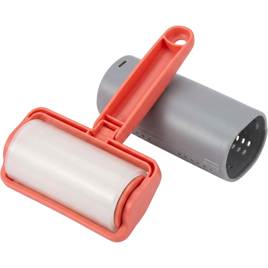 Ymxvpn Washable Silicone Gel Lint Roller with Travel Case Coral Gray